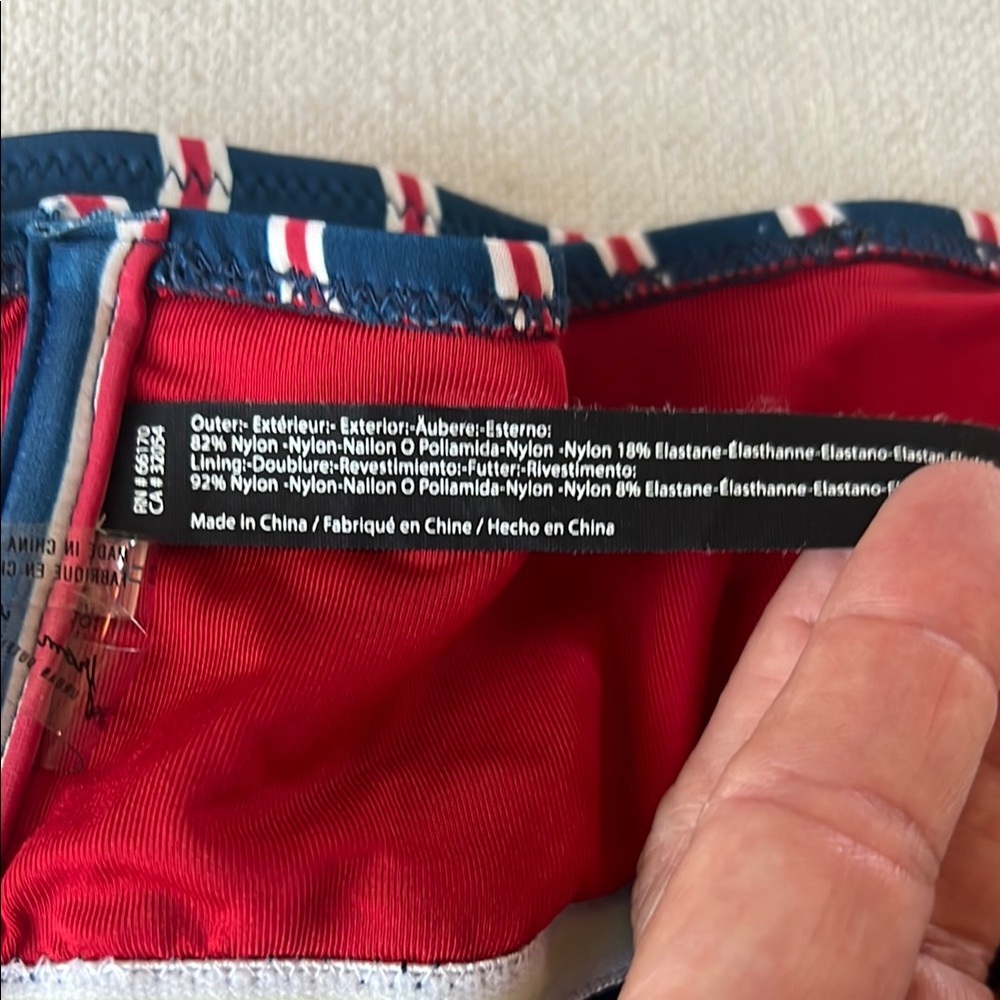 Urban Outfitters Navy and Red Striped Bikini - Picture 5 of 6